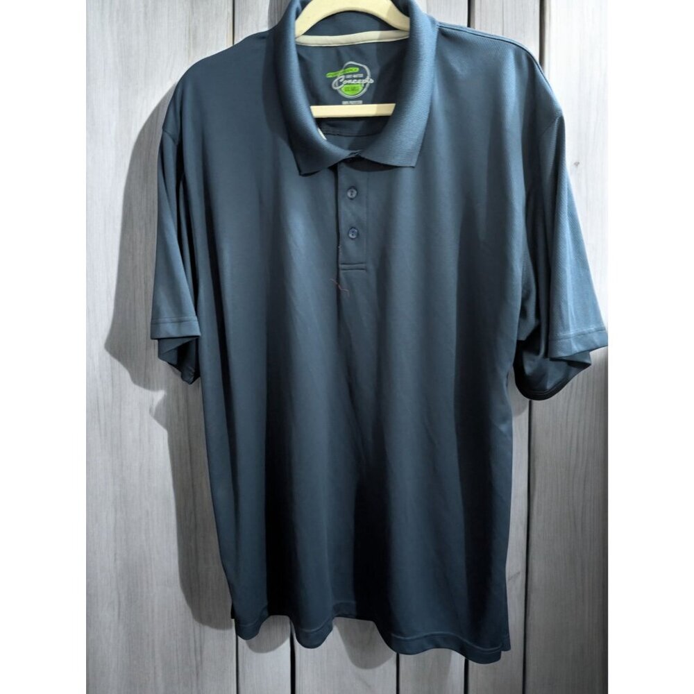 Performance Concepts Mens Polo Shirt XXL‎ 2XL Teal Blue Moisture-Wicking Golf